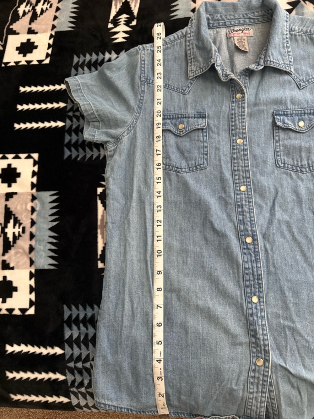 Wrangler Women's Denim Snap Button Down - Picture 9 of 9